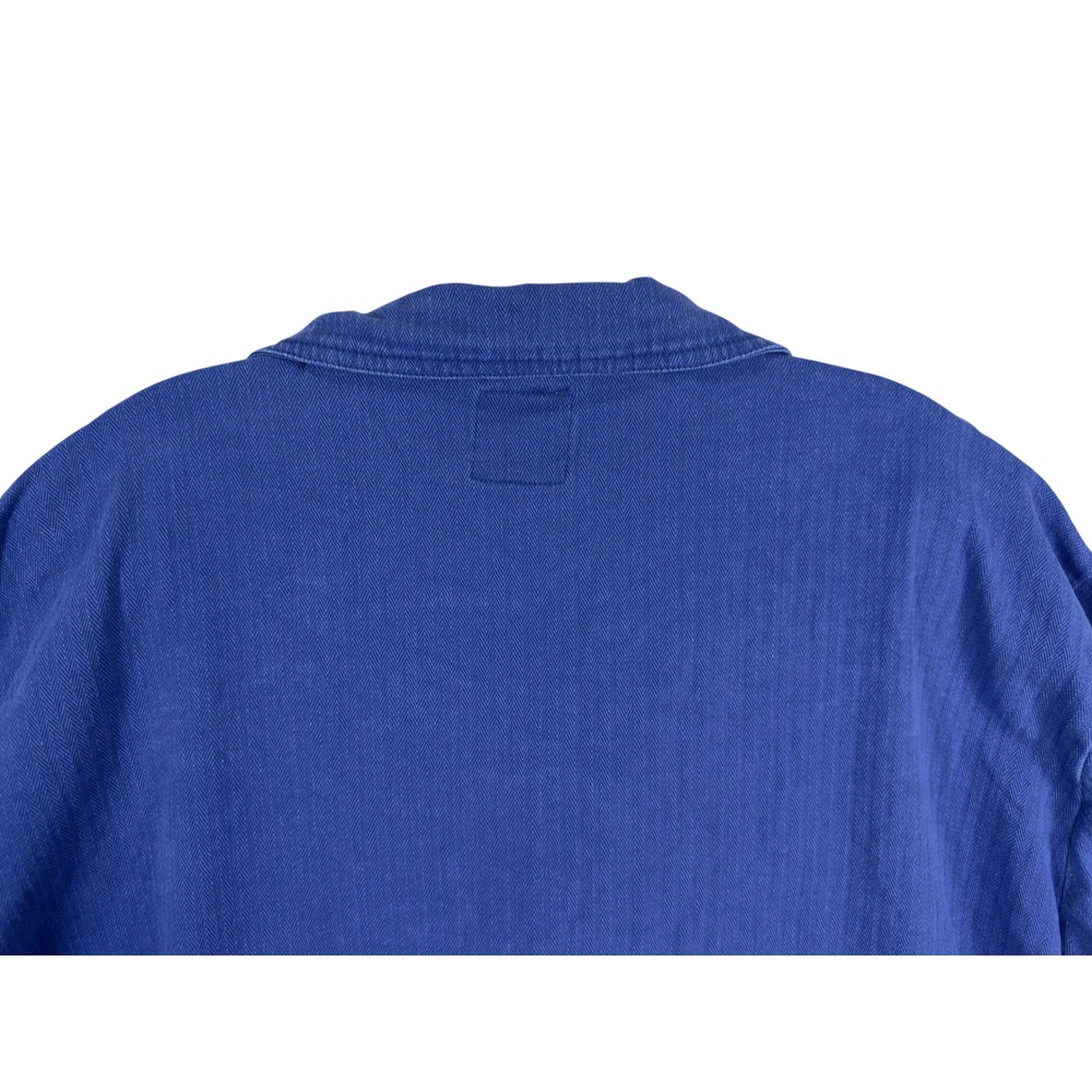 Wolf Clothing Herringbone French Chore Jacket 60s Bugatti Blue Cotton Twill 4XL - Picture 7 of 12